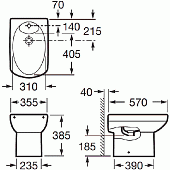 Крышка к биде напольному Roca Dama Senso 806510004