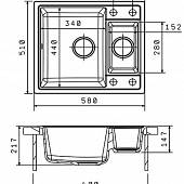 Мойка гранитная Florentinа Липси 580 К мокко 20.210.D0580.303