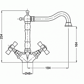 Смеситель для раковины (д.к) Migliore Princeton ML.PRN-834.BR