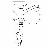 Смеситель для кухни, хром, Hansgrohe Talis S 32842000