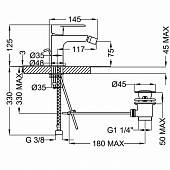 Смеситель для биде Cezares Furore FURORE-BSM1-01-Cr