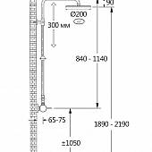 Душевая система для душа со смесителем, черный матовый AQUAme AQM8001MB