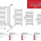 Полотенцесушитель водяной 500х1006, хром Terminus Аврора П20 500*1006 4620768886546