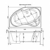 Панель фронтальная 170 см, белая, левая, Aquanet Capri 170 L 00155531