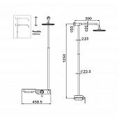 Душевая система, красная RGW Gllon SF1201-R 07011201-05