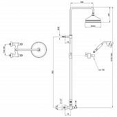 Душевая система, бронза/белый, Webert Dorian DO760405065
