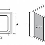 Душевой уголок 80х110 см, стекло матовое, RGW Passage PA-42 (RGW PA-12 + RGW Z-01) 01084281-21