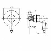 Смеситель для душа (2в1), бронза M&Z Desy DSY02704