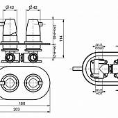 Смеситель для ванны и душа, хром, Webert Opera moderna OE860101015