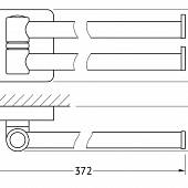 Держатель полотенец поворотный двойной 37 см Ellux Avantgarde AVA 016