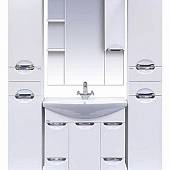 Шкаф-зеркало 85 см, белая эмаль, правый, Misty Жасмин 85 R П-Жас02085-011СвП