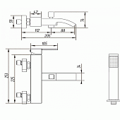 Смеситель для ванны Migliore Kvant ML.KVT-2701.CR