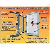 Алюминиевый люк под плитку нажимной, 40 х 100 Практика АТР 40/100