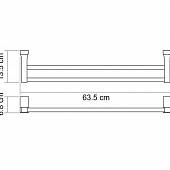 Полотенцедержатель 64 см WasserKraft Exter K-5240