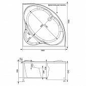 Панель фронтальная 140 см, белая, Aquanet Palau 140 00155868