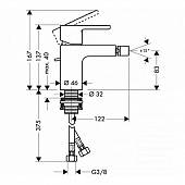 Смеситель для биде (д.к) Hansgrohe Metropol S 14262000