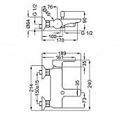 Смеситель для ванны Cezares Dolce DOLCE-VM2-01-Cr