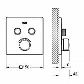 Смеситель для ванны Grohe Grohtherm SmartControl 29148000