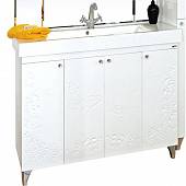 Комплект мебели 105 см, белая фактурная, Misty Вирджиния Бабочка 105 П-Вир01105-012Пр-K