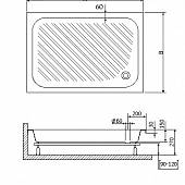 Душевой поддон 70х90 см, белый, RGW Acrylic B/CL-S 16180279-51