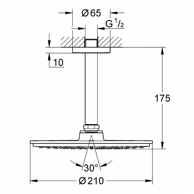 Фотография товара Grohe Rainshower Cosmopolitan Metal 26053000Gr