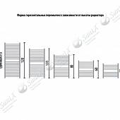 Полотенцесушитель водяной 60х40, хром НИКА ARC ЛД(г3) ЛД Г3 60/40