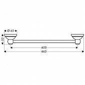 Полотенцедержатель 665 мм, хром, Axor Carlton 41406000