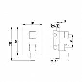 Смеситель для ванны (2в1), на 3 потребителя Lemark Unit LM4528C