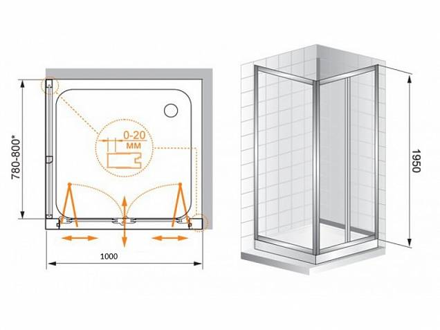 Фотография товара Cezares Porta PORTA-AS-2-80/100-C-Cr