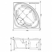 Панель фронтальная 150 см, белая, Aquanet Malta 150 00149864