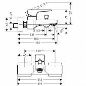 Смеситель для ванны Hansgrohe Metropol 32540140