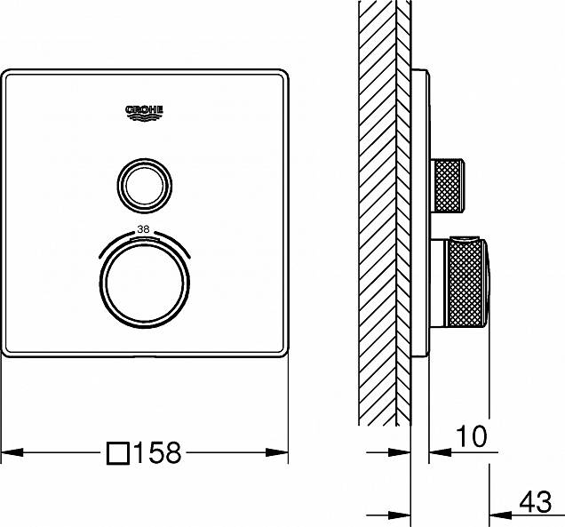 Фотография товара Grohe Grohtherm SmartControl 29153LS0Gr