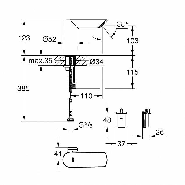 Фотография товара Grohe BauCosmopolitan 36451000Gr