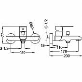 Смеситель для ванны Cezares Furore FURORE-VM-01-Cr