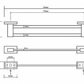 Полотенцедержатель 62 см Bemeta Plaza 118104052