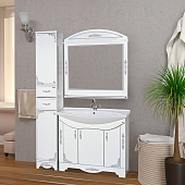 Комплект мебели 105 см, белая с серебром, Misty Рига 105 П-Риг01105-51Пр-K