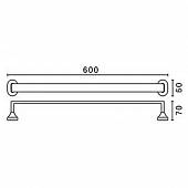 Полотенцедержатель 60 см Art&Max Ovale AM-E-4024B