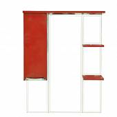 Шкаф-зеркало 85 см, красная пленка, левый, Misty Жасмин 85 L П-Жас02085-042СвЛ