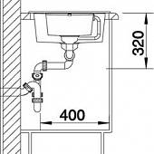 Мойка гранитная,темная скала, Blanco Metra 6 S Compact 518876