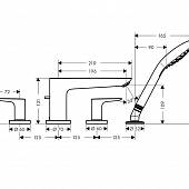 Смеситель на борт ванны, Hansgrohe Talis E 71748670