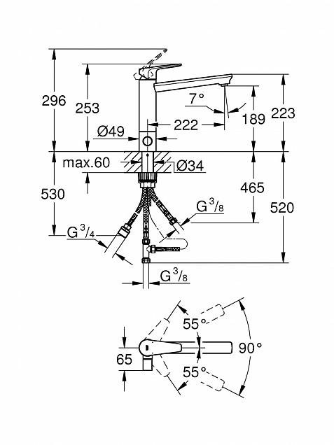 Фотография товара Grohe BauEdge   31696000Gr