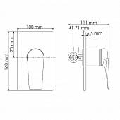 Смеситель для душа WasserKraft Glan 6651