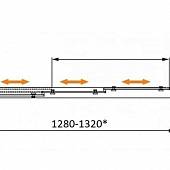 Душевая дверь в нишу 130 см, профиль хром, Cezares FAMILY-BF-3-130-C-Cr-M