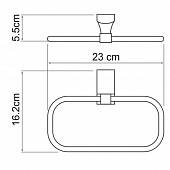 Полотенцедержатель 23 см WasserKraft Leine K-5060WHITE