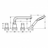 Смеситель на борт ванны, хром, Hansgrohe Metris S 31447000