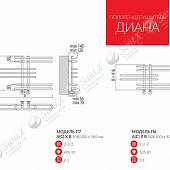 Полотенцесушитель водяной 100х416, хром Terminus Диана П6 100*416