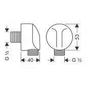 Шланговое подсоединение Hansgrohe 27458000