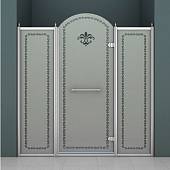 Душевая дверь в нишу 150 см, профиль хром, правая, Cezares RETRO-B-13-150-PP-Cr-R