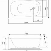 Каркас для ванны 130х70 см, Cezares EMP-130-70-MF