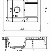 Мойка гранитная Florentinа Липси 660 черный 20.155.C0660.102